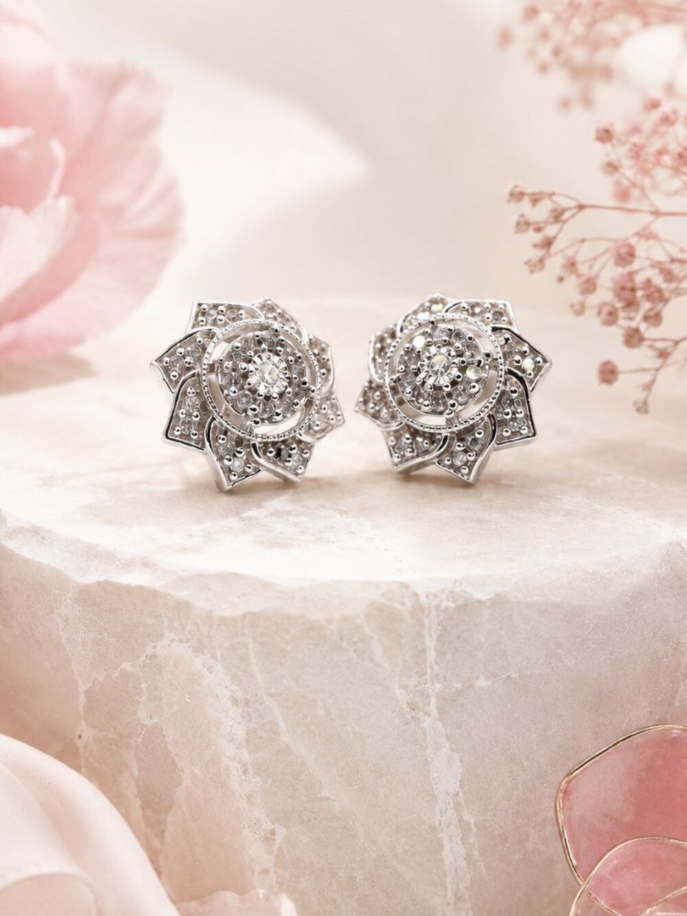 Floral Sparkle Studs